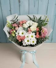 Букет цветов из:  Розы, Лизиантусы и Хризантемы в Восходе Республики Крым