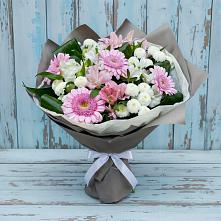 Букет цветов из:  Герберы, Альстромерии и Хризантемы #REPLACE_PRED# Восходе Республики Крым
