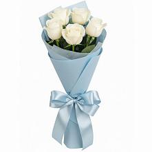 Букет 5 Белых роз Проуд в Восходе Республики Крым