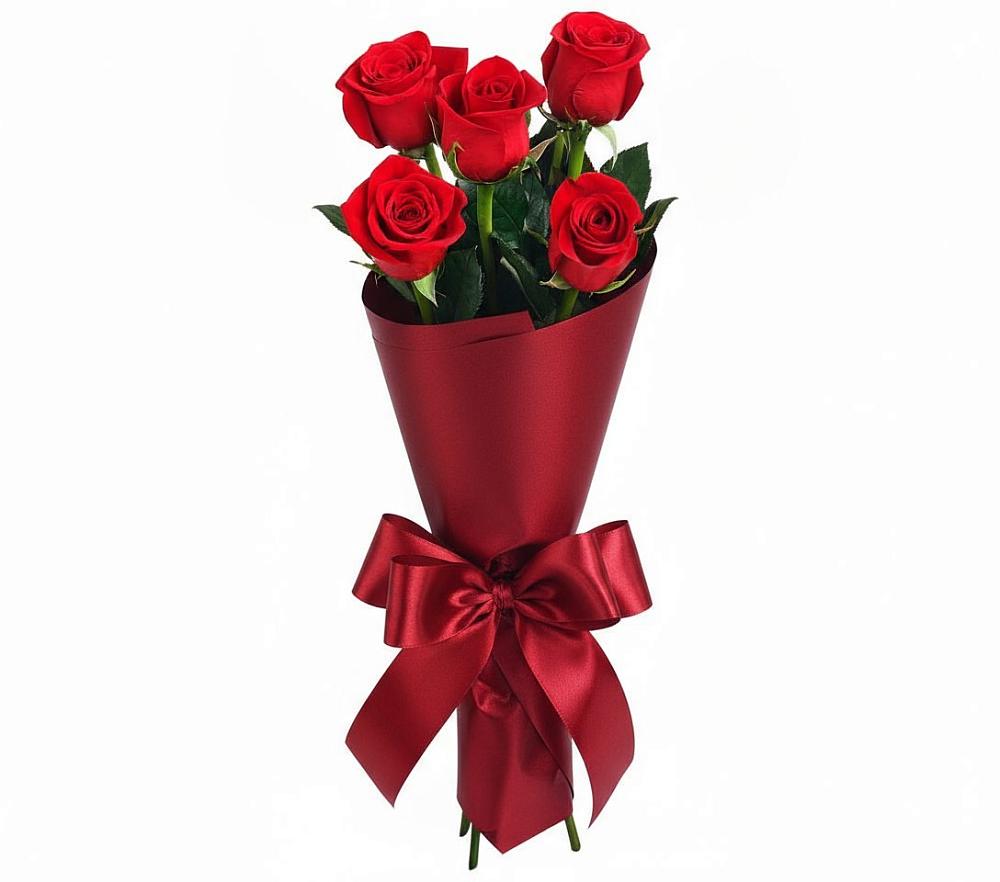 Букет 5 Красных роз Эдлесс Лав в Восходе Республики Крым