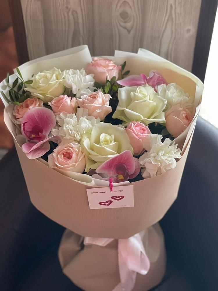 Букет цветов из: Орхидеи, Розы и Гвоздики в Восходе Республики Крым