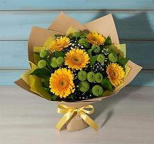Букет цветов из:  Герберы и Хризантемы в Восходе Республики Крым