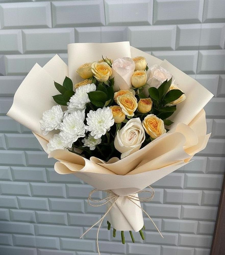 Букет цветов из: Розы и Хризантемы в Восходе Республики Крым