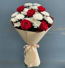 Букет цветов из:  Розы и Хризантемы #REPLACE_PRED# Восходе Республики Крым
