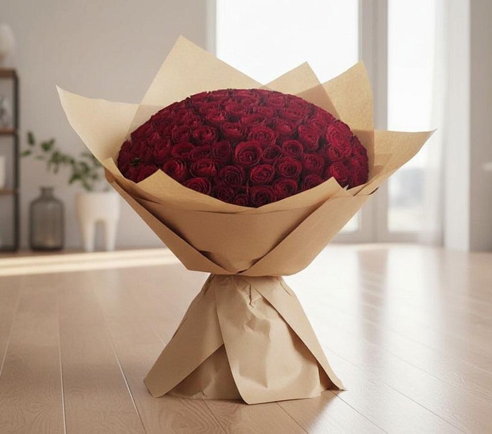 Букет 101 Красная роза в Восходе Республики Крым