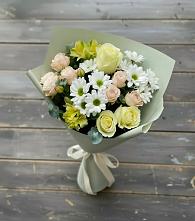 Букет цветов из:  Альстромерии, Розы и Хризантемы #REPLACE_PRED# Восходе Республики Крым