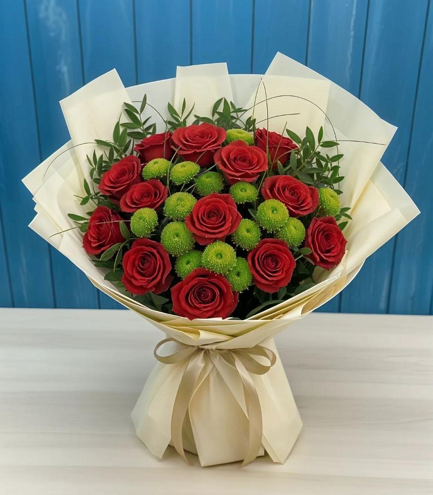 Букет цветов из: Розы и Хризантемы в Восходе Республики Крым