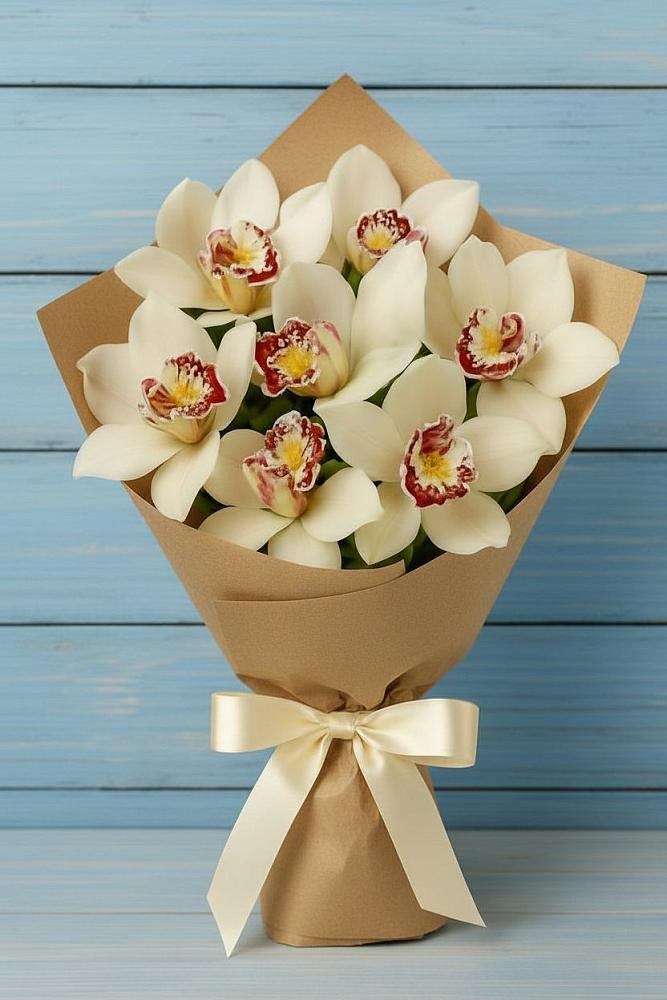 Букет цветов из: Орхидеи и Розы в Восходе Республики Крым